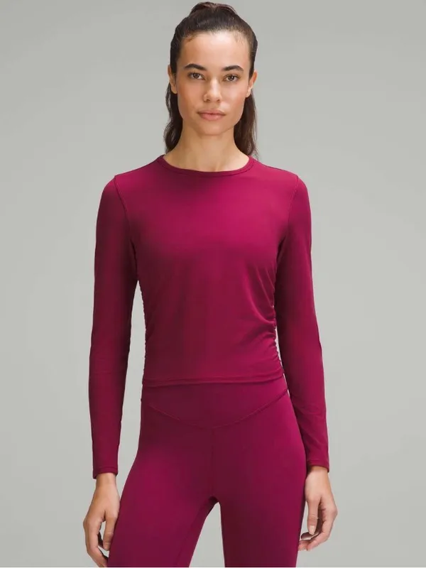 Lululemon All It Takes Nulu Long-Sleeve Shirt Deep Luxe size small - Image 2