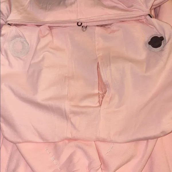 NWT Rose Quartz Pink Vast Life Climate Change Zip up fleece hoodie -water bottle - Image 11