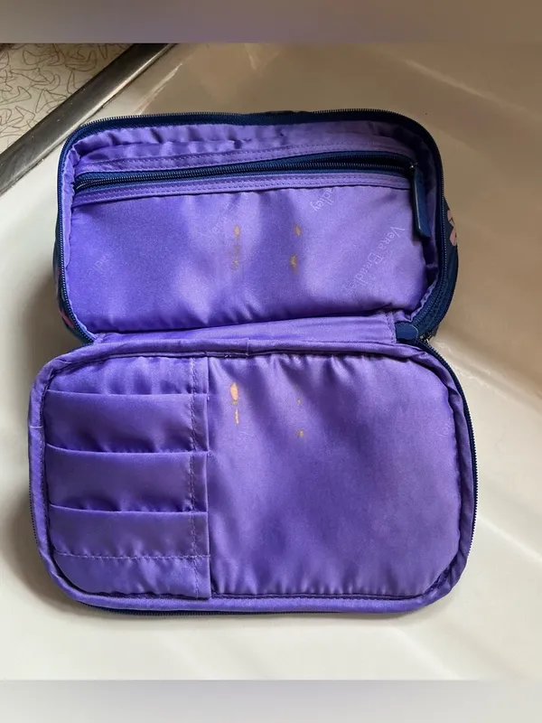 VERA BRADLEY Quilted Floral Double-Zip Cosmetic Case 💄🪮 - Image 13