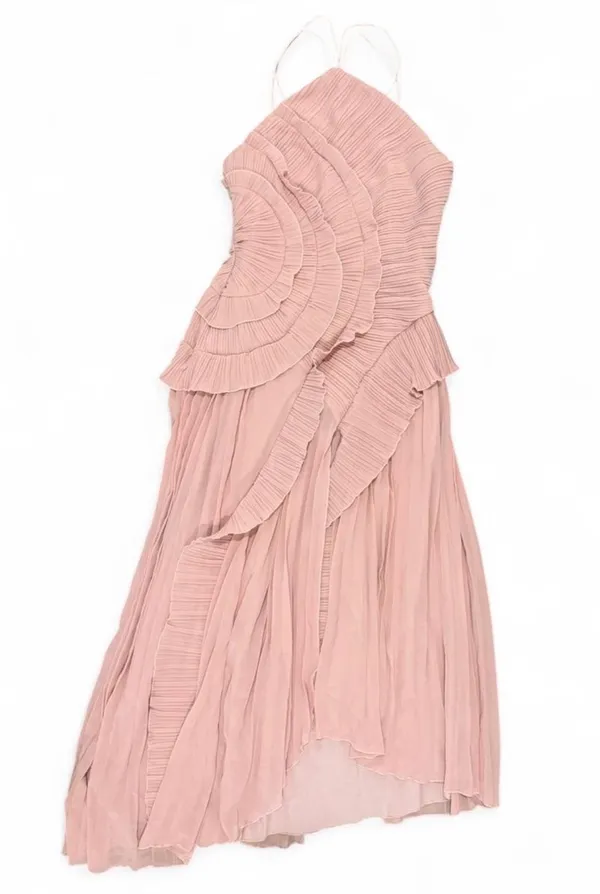 Shein Pink Ruffle Maxi Dress - Image 4