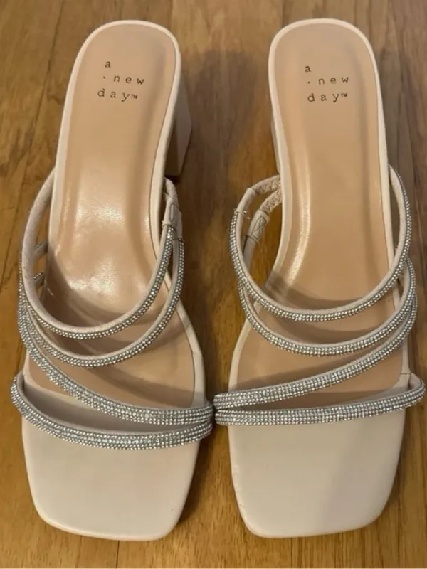 Brand New Target A New Day Sparkly + Pink Beige Square Heels - Image 12