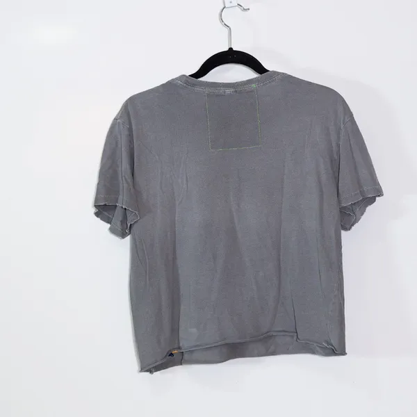 Aviator Nation Locals Only Boyfriend Short Sleeve Tee Shirt Top Light Gray Small - Image 4
