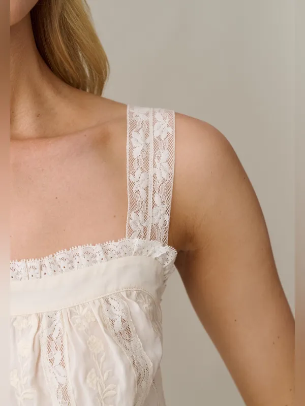 NWT Few Moda Misty Top size 6 Cream lace tank sorella LoveShackFancy - Image 3