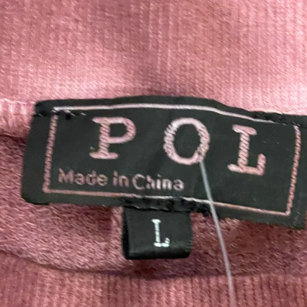 NWT Long Sleeve Vintage Wash Sweater With Brass River Detail Mauve Large - Image 4