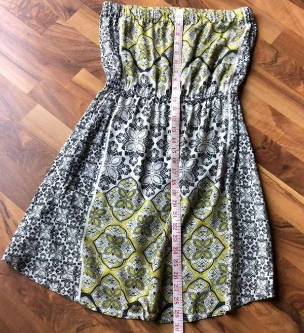 O’Neill Boho Strapless Sun Dress Black Yellow Medium - Image 10