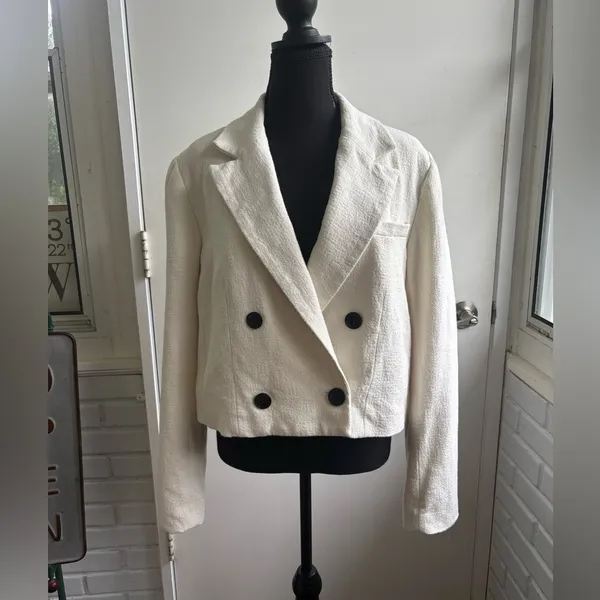 Maeve Cropped Double Breasted Blazer large workwear glamorous power holiday‎ - Image 3