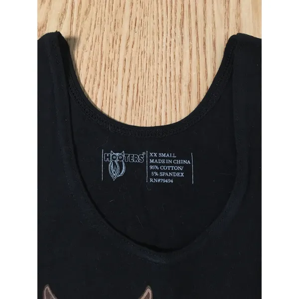 B43 Hooters Girl Worn Sexy Uniform Tank From Johnson City Tennessee Stretchy Xxs - Image 3