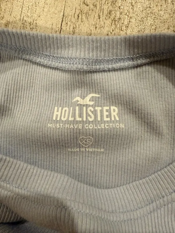 Hollister Light Blue Ribbed Tank Top - Image 3