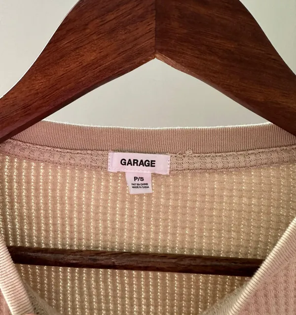 Garage NWOT Waffle Knit Long Sleeve - Image 4