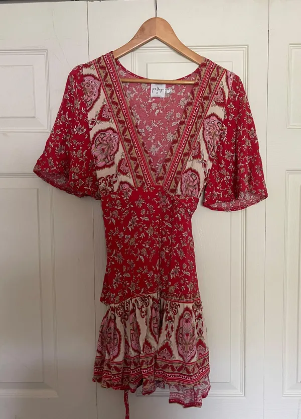Princess Polly Red Wrap Dress - Image 2