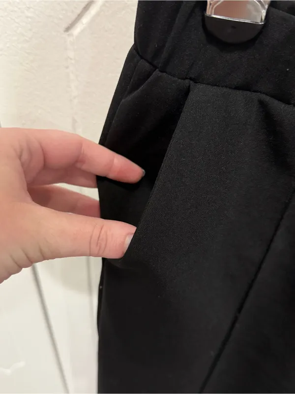 Black Pull On High Rise Pants Size L - Image 3