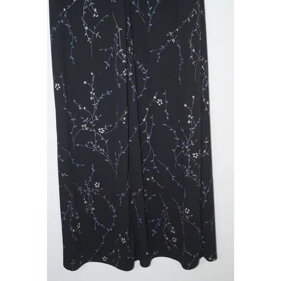 Breakin' Loose Vintage Y2K Maxi Dress Black Floral with Shimmer Size 9/10‎ - Image 7