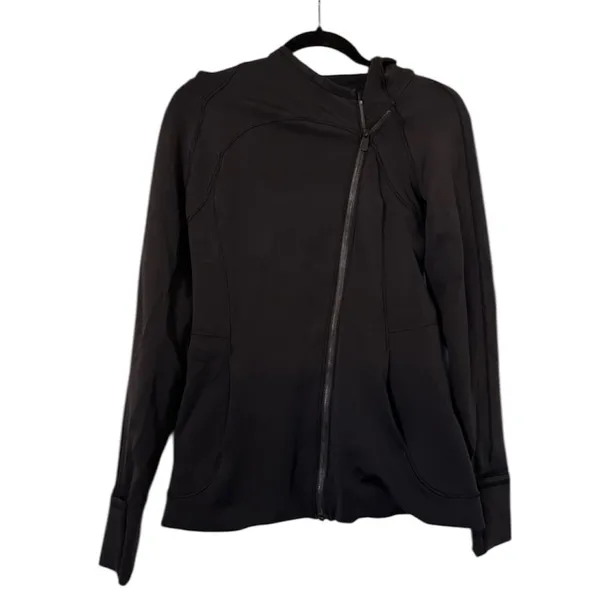 Lululemon Every Journey Hooded Jacket Womens 6 Black Zip Front - Image 8
