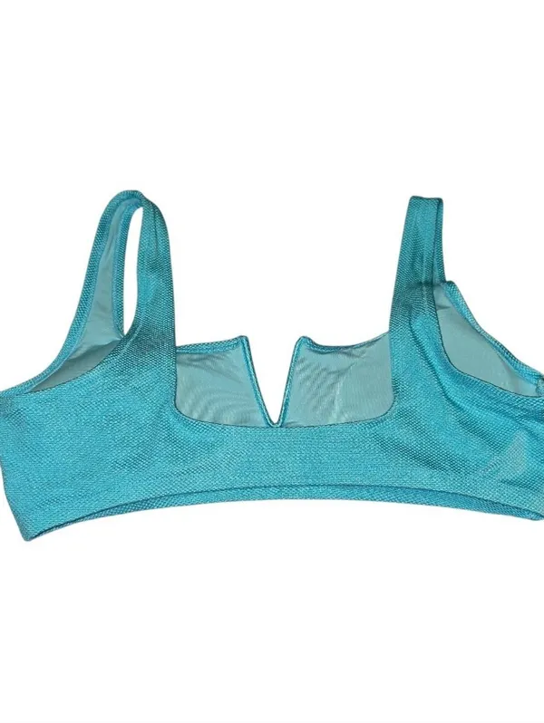 Aerie Blue/Turquoise Bikini Top Size XXL - Image 2