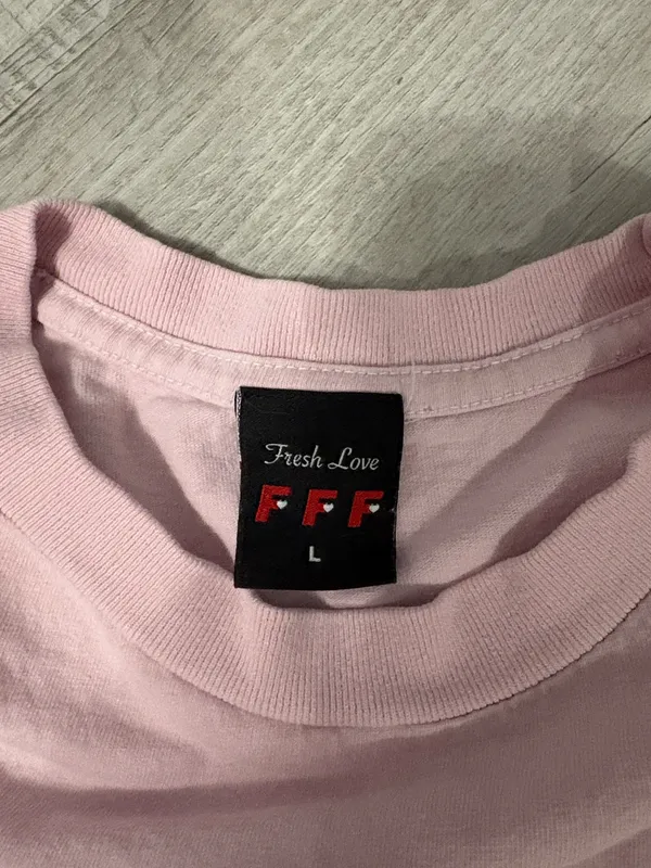 Fresh Love Varsity Letter Pink T-Shirt - Image 2