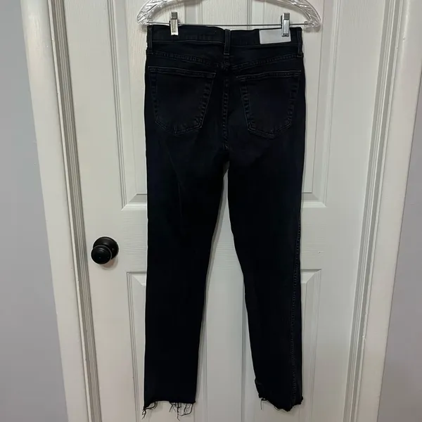 Re/DONE Double Needle‎ Jeans in black 85 wash size 28 raw hem - Image 7