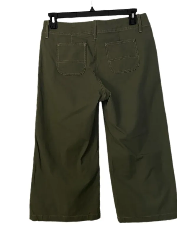 Lee One True Fit Olive Green Wide-Leg Capris Mid Rise Size Medium 11/12 - Image 2