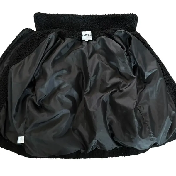 I.AM.GIA Pixie Teddy Sherpa Jacket‎ Sz S Black Oversized - Image 3