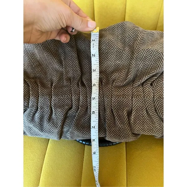 Giorgio Armani vintage fabric with Leather Hand Bag - Image 11