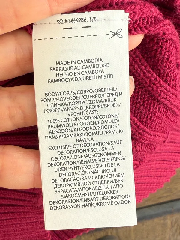 Ralph Lauren Women's Pinkish Red Crewneck Cable Knit Sweater Size S - Image 3