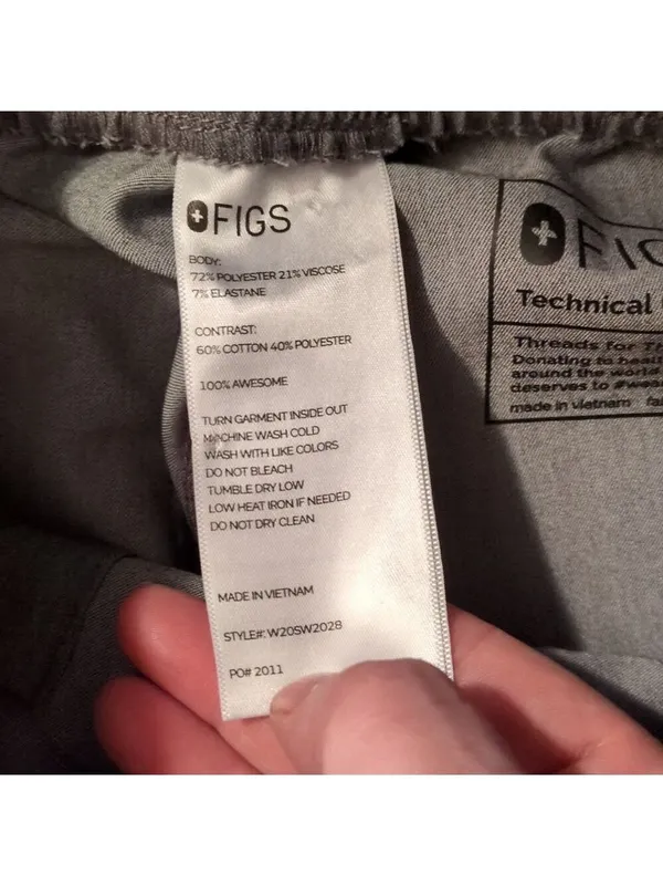 Figs Gray And Blue Zamora Joggers Scrub Pants Size XXS - Image 4