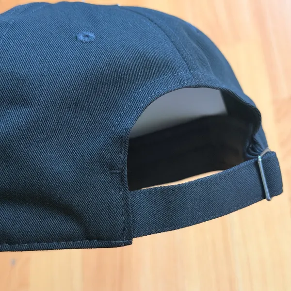 Adidas Black Baseball Adjustable Cap with White Three-Stripes Logo. - Image 4