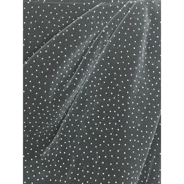 Theory Pleat Wrap Skirt Women 0 Black White Dot Velvet J0904301 Holiday - Image 4