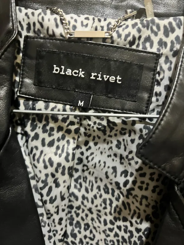 Black leather jacket  - Image 2