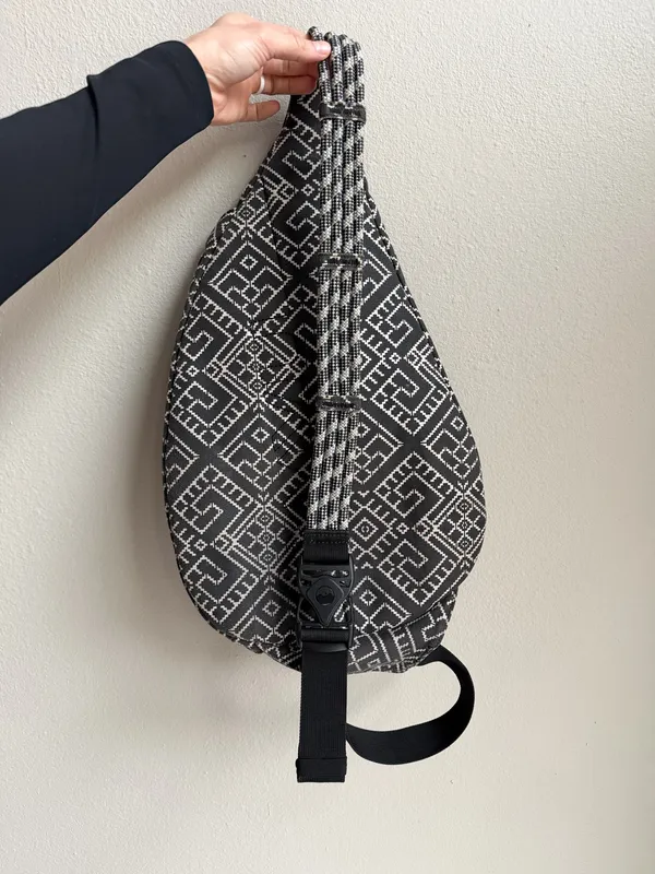 Kavu Rope Collection Geometric Dark Gray and White Sling adjustable Backpack Bag - Image 3