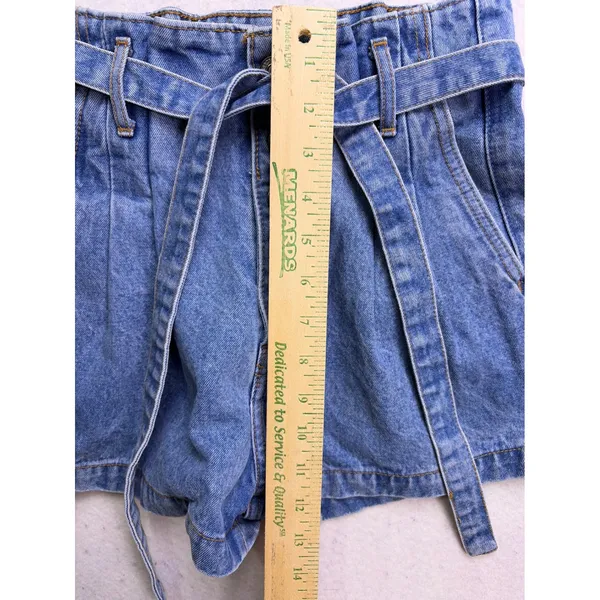 Abercrombie & Fitch Natural Rise Short Women 24 00 Blue Paperbag Denim Summer - Image 5