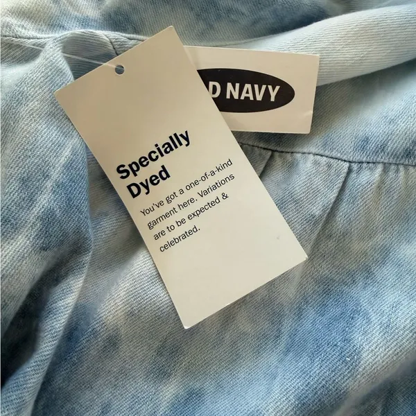 NWT Old Navy Tie Dye Jean Swing Dress Size Large - Image 6