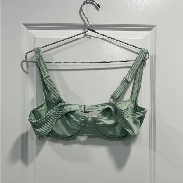 Cupshe Mint Green Ribbed Underwire Bikini Set - Image 2