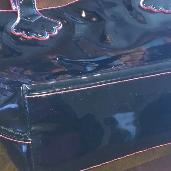Stephanie Johnson for Saks Fifth Avenue Black Patent Leather Classic Bag Tote - Image 9