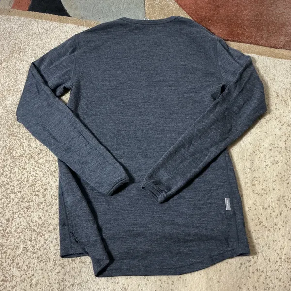 Meriwool Thermal Base Layer Top Womens S Charcoal Grey Merino Wool Long Sleeve - Image 9