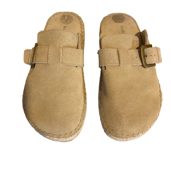 Haute Hippie "Biscuit" Beige "Aria" Suede Clogs With Box (6) - Image 7