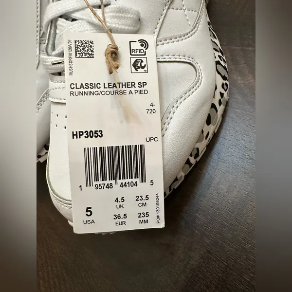 NWT Reebok Women’s Classic Leather Leopard Print Shoes-Size 5 - Image 3