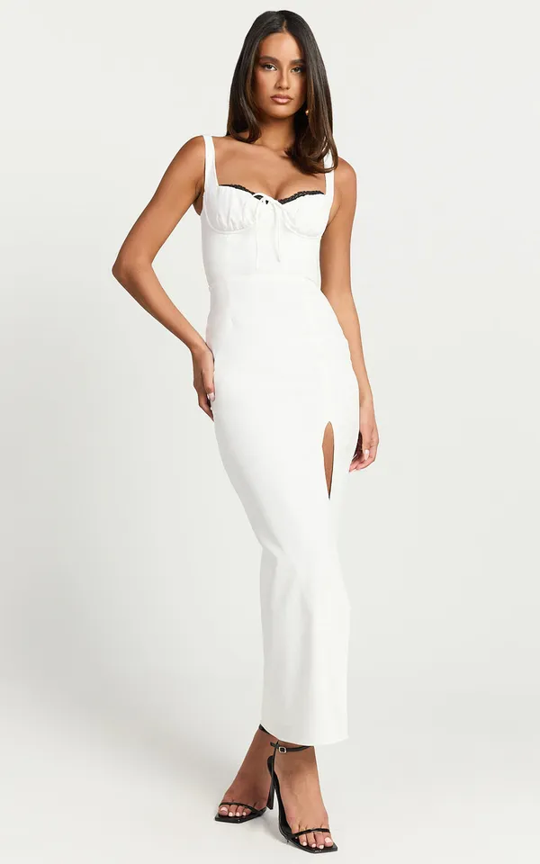 New Showpo Xander Maxi Dress Corset Panel Front Dress Size Small MSRP $99 - Image 3