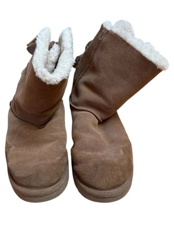 UGG Bailey Bow II Suede Boots in Chestnut - Image 7