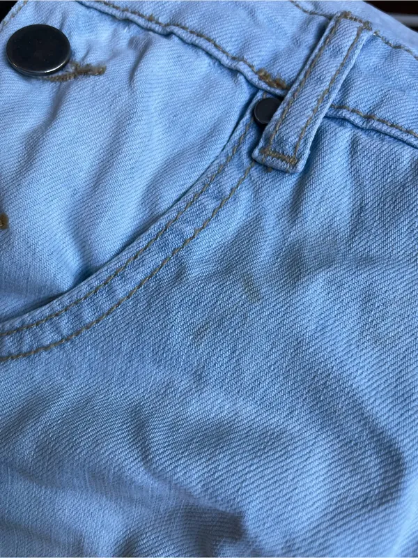 Forever 21 Light Blue Distressed Denim Overalls - Image 10