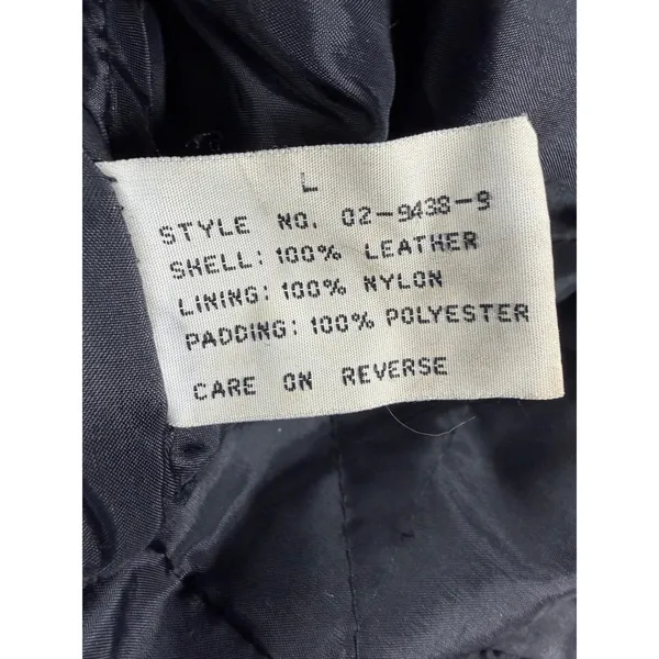 Venezia Vintage Black Leather Hooded Parka Jacket Womens Large 02-9438-9 Zip Up - Image 9