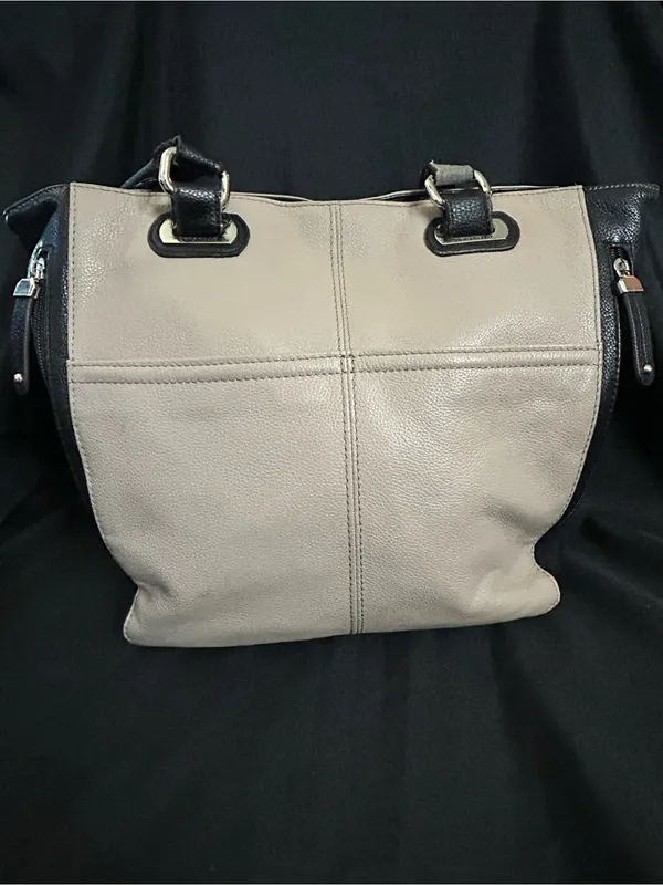 Tignanello Classic Two-Tone Tote Bag Black & Cream - Image 2