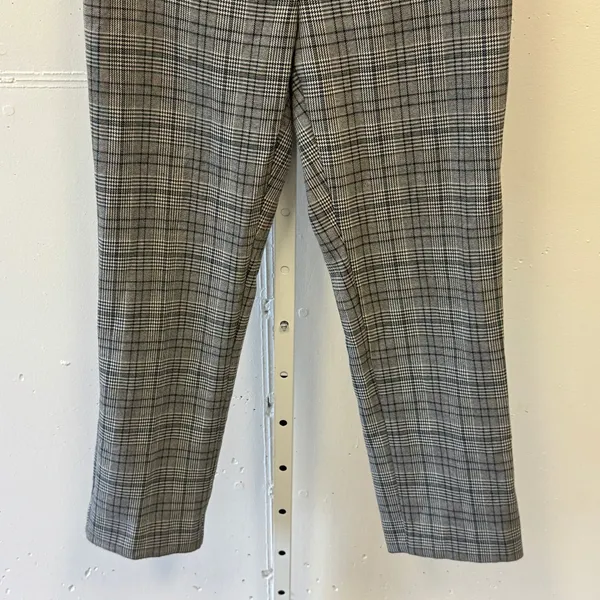 Ann Taylor Grey Glen Plaid Ankle Trousers Women's 6 Stretch Slim Dress Pants - Image 5