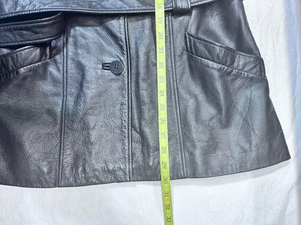Winlit Vintage Leather Women's Jackets Size M Soft Black Warm Trench Coat Belt - Image 11