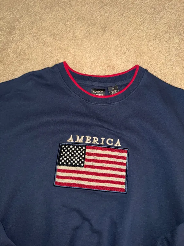USA Sweatshirt Blue Size XL - Image 3