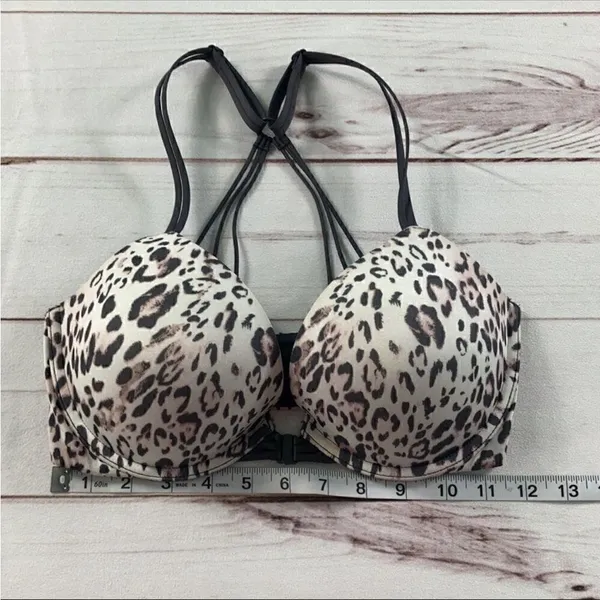 Victoria’s Secret Very Sexy Push-Up Bra Leopard Print Size 32DD - Image 8