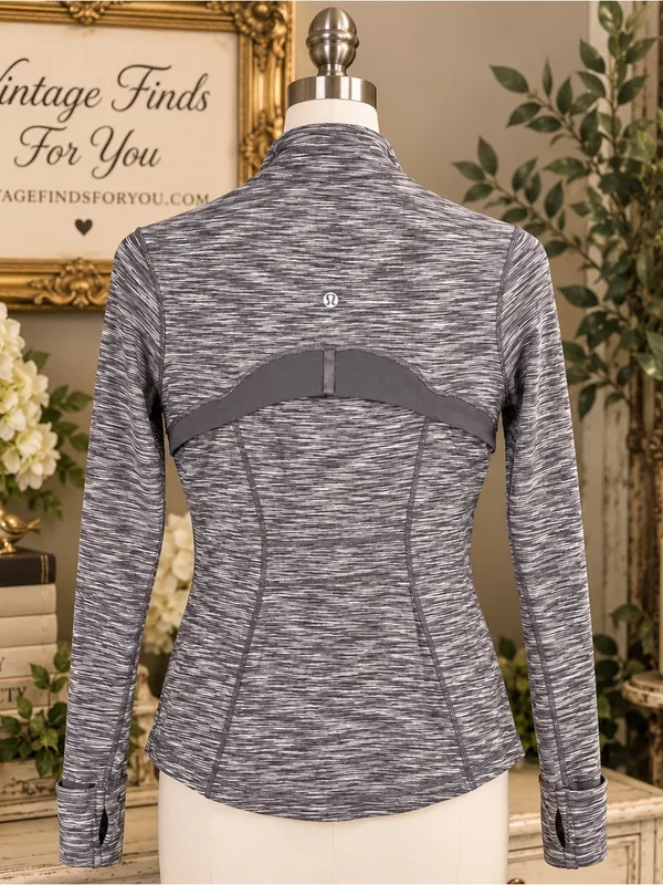 Lululemon Define Jacket Space Dye Gray White Full Zip Women’s Size 8 - Image 2