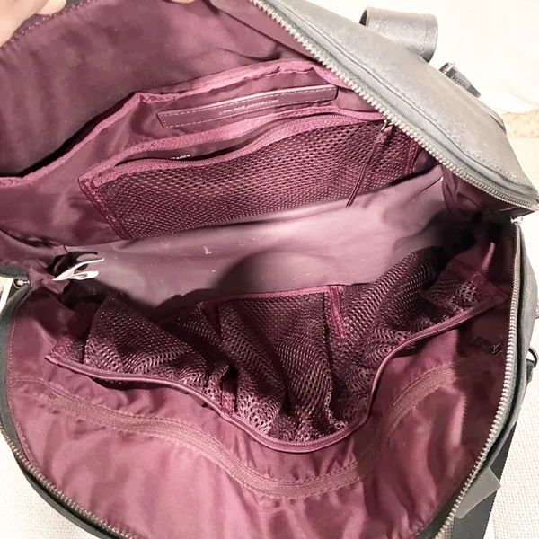 Lululemon Yin Time Bag Black Gym Travel Bag Shoulder Strap Multi Pocket - Image 6