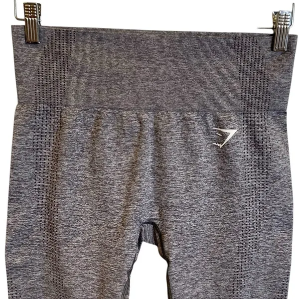 Gymshark Vital Seamless 2.0 Leggings In Smokey Grey Marl Size Medium - Image 5