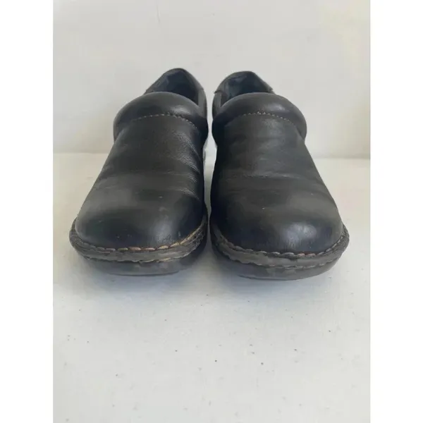 Women's BOC Black Leather Clogs Size 7‎ GUC! - Image 2