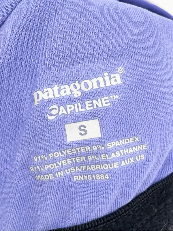 Vintage Y2K Patagonia Capilene Crop Tank Top Size Small Purple Tight Fit Cropped - Image 4